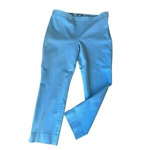Lands’ End Women’s Light Blue Trousers Size 16T Tall Mid-Rise Slim Leg Pants